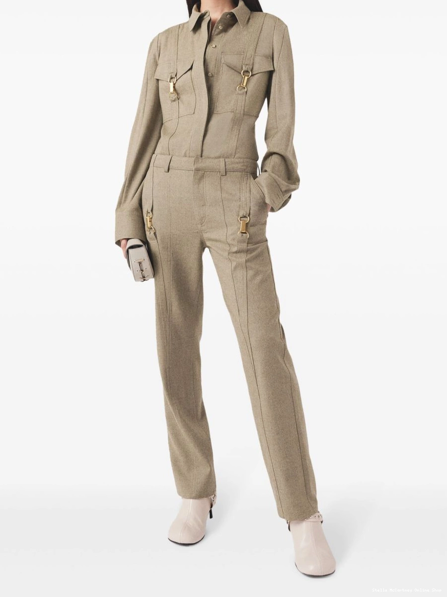 Affordable wool McCartney trousers Women hardware-detail Stella flannel 0405